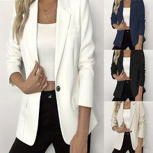 Load image into Gallery viewer, Long-Sleeve Single-Button Jacket – 4 Colors, S–3XL
