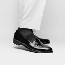 Load image into Gallery viewer, 15-203-BLK SAVANNAH Calfskin Penny Loafer, Black
