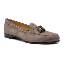Load image into Gallery viewer, 16-580-MOC NAPLES Italian Kid Suede Tassel Loafer, Mocha
