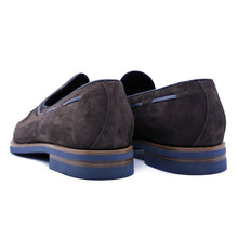 Load image into Gallery viewer, 16-628-BRN CARMEN Sueded Goatskin &amp; Crocodile Tassel Loafer, Brown
