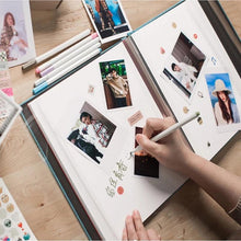 Load image into Gallery viewer, 16-inch 20 Pages Self Adhesive Photo Album DIY Scrapbook Rustic Linen Cloth Cover Personalize Album for Wedding Memory Album  Home Decor House Decoration DIY Memorable Gifts For Loved Ones
