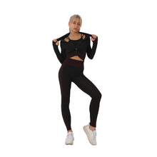 Load image into Gallery viewer, 2-Piece Seamless Zip-Up Yoga Set – Workout Sets for Women
