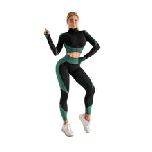 Load image into Gallery viewer, 2-Piece Seamless Zip-Up Yoga Set – Workout Sets for Women
