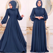 Load image into Gallery viewer, Muslim Women's Clothing Long Sleeve Chiffon Dress
