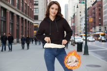 Load image into Gallery viewer, 🖤 Women’s Winter Velvet Hoodie — Solid Color Warm Sweatshirt
