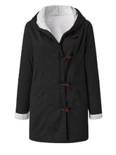 Load image into Gallery viewer, Full Size Pocketed Long Sleeve Hooded Toggle Jacket – Stylish &amp; Functional Outerwear for Women
