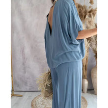 Load image into Gallery viewer, Women’s Lounge Set with Wide Leg Pant
