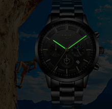 Load image into Gallery viewer, Men's Waterproof  Watch With Chronometers And Date Display Unique Design Perfect Gift

