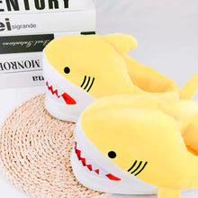 Load image into Gallery viewer, Warm Shark Womens Home Slippers Fashion Plush Winter Funny Elegant Women Slippers Cute Cartoon Shark Indoor Warm Home Cotton Slippers
