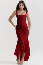 Load image into Gallery viewer, Mozision Off-shoulder Backless Sexy Evening Dress For Women Purple Sleeveless Strapless Ruched Bodycon Club Party Dress
