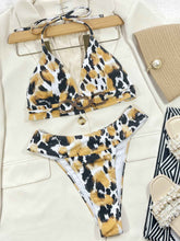 Load image into Gallery viewer, Animal Print Halter Neck: Bikini Set
