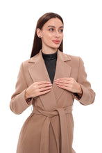 Load image into Gallery viewer, Geneva Classic Wraparound Wool Blend Overcoat in Camel
