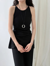 Load image into Gallery viewer, Urban Cape Shawl +Camisole + High Waist Flared Pants 3-Pieces Suit
