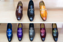 Load image into Gallery viewer, Burnished Calfskin Slip-On Loafer Brown
