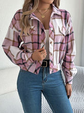 Load image into Gallery viewer, Classic Plaid Button Up Long Sleeve Jacket Women Cozy Trendy Everyday Wear Simple Jacket
