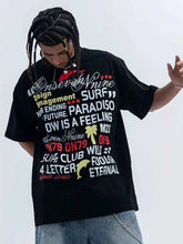 Load image into Gallery viewer, Men's Letter Round Neck Short Sleeve T-Shirt
