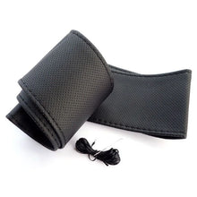 Load image into Gallery viewer, Genuine Leather Car Steering Wheel Cover Soft Anti slip Steering-Wheel Braid Cowhide Braid With Needles Thread Leather Steering Wheel Cover Heavy Duty Pure Cowhide Steering Wheel Cover, Genuine Leather Steering Wheel Cover (Copy)
