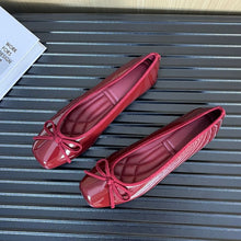 Load image into Gallery viewer, Women's Korean Style Square Toe Soft Sole Slip-On Flats – Wide Size
