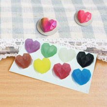Load image into Gallery viewer, 1/8 Cavity 3D Diamond Love Heart Shape Mold Silicone Chocolate Cookie Muffin Baking Tool Sponge Mousse Dessert Cake Decorating Diamond Heart Love Shape Silicone Mousse Cake Dessert Chocolate Molds Tray White Red
