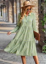 Load image into Gallery viewer, Gingham long sleeve dress
