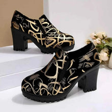 Load image into Gallery viewer, Stylish Round Toe Block : Heels Pumps
