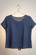 Load image into Gallery viewer, Women's Relaxed Cotton-Linen Cuffed Sleeve Top &amp; Shorts Two-Piece Set
