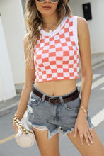 Load image into Gallery viewer, Checkered cropped top
