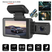 Load image into Gallery viewer, 3-Inch Dual Lens Car Dash Cam - Your Ultimate Vehicle Guardian

