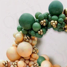 Load image into Gallery viewer, 186Pcs Peach Green Metallic Latex Balloon Set For Wedding Birthday Party Decoration Baby Showers Girls Party Bridal Showers
