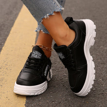 Load image into Gallery viewer, Women’s Lace‑Up Side‑Zipper Sports Sneakers
