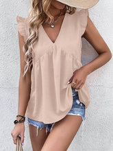 Load image into Gallery viewer, Babydoll Ruffle Sleeve Top
