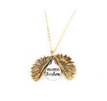 Load image into Gallery viewer, Sunflower Double Lettering Necklace
