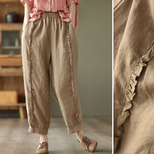 Load image into Gallery viewer, Women's High-Waist Solid-Color Capri Harem Pants
