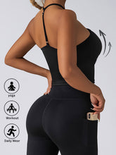 Load image into Gallery viewer, Padded Crop Top Push Up Sports Bra – Seamless Supportive Gym Tank for Women
