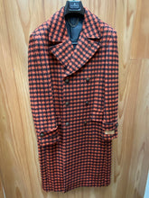 Load image into Gallery viewer, Veno Giovanni CB-8 Rust Houndstooth  Double breasted 100% Wool Overcoat/Topcoat
