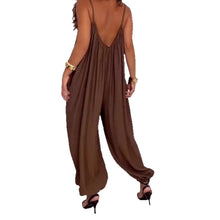 Load image into Gallery viewer, Loose Casual Solid Color Hollow-out Camisole Women's Jumpsuit
