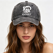 Load image into Gallery viewer, GOAT Ram Embroidered Vintage Washed Baseball Cap – Adjustable Unstructured Low Profile Hat
