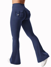 Load image into Gallery viewer, 🖤 Women's High-Waisted Cargo Pocket Workout Leggings
