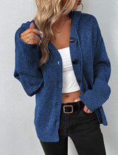 Load image into Gallery viewer, Button front hooded cardigan
