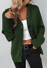 Load image into Gallery viewer, Button front hooded cardigan
