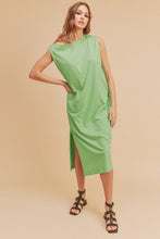 Load image into Gallery viewer, Side Slit Round Neck Sleeveless Midi Dress For Women Casual Chic with Side Slits for Modern Elegance
