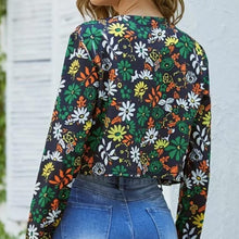 Load image into Gallery viewer, Women’s Floral Short Jacket – Casual Long Sleeve Outerwear
