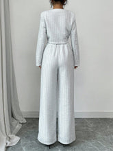 Load image into Gallery viewer, Women’s Tweed Pearl-Button Jacket &amp; Pants Set
