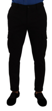 Load image into Gallery viewer, Dolce &amp; Gabbana Black Viscose Skinny Cargo Trouser Pants
