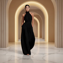 Load image into Gallery viewer, Women's Belted Pleated Jumpsuit – High-Waist Cinched Sleeveless
