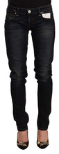 Load image into Gallery viewer, Acht Black Washed Cotton Low Waist Slim Fit Denim Jeans
