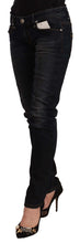Load image into Gallery viewer, Acht Black Washed Cotton Low Waist Slim Fit Denim Jeans
