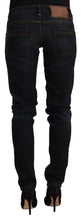Load image into Gallery viewer, Acht Black Washed Cotton Low Waist Slim Fit Denim Jeans
