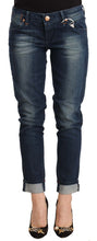 Load image into Gallery viewer, Acht Blue Washed Low Waist Skinny Denim Folded Hem Jeans
