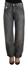 Load image into Gallery viewer, Acht Gray Washed Ramie Straight Denim Folded Hem Jeans

